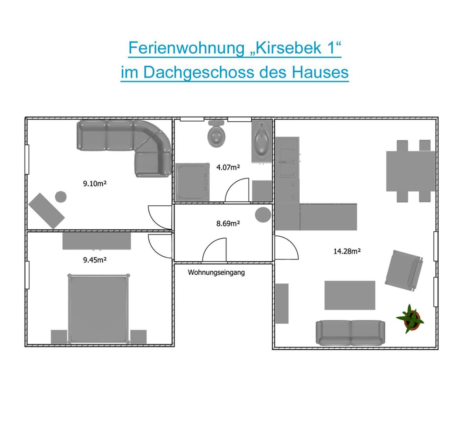 Apartments Kirsebek Kappeln Exteriör bild